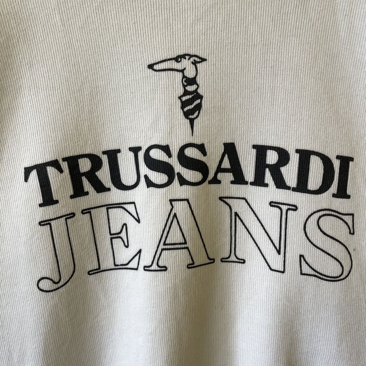Trussardi Vintage Trussardi Printed Big Back Logo Sweatshirt Size M Size US M / EU 48-50 / 2 - 2 Thumbnail