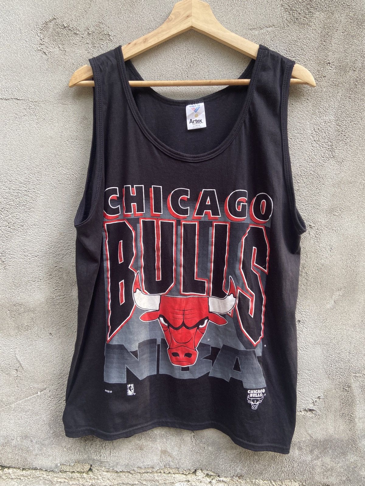 NBA Vintage NBA Chicago Bulls by Aztex Tank Top Made in USA Size US L / EU 52-54 / 3 - 1 Thumbnail