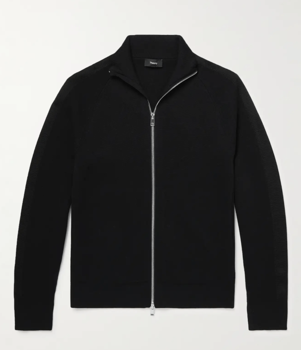 Theory $295 NEW THEORY Merino Wool-Blend Zip-Up Sweater Size US S / EU 44-46 / 1 - 1 Thumbnail
