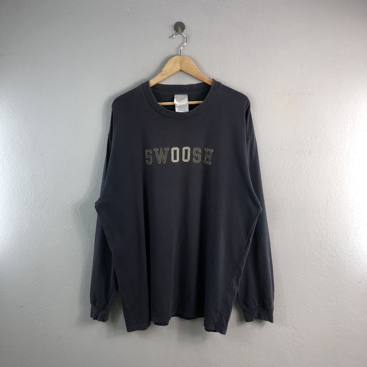 Vintage Nike Double Swoosh Big Logo Embroidered Sweatshirt, image size:1200x1200