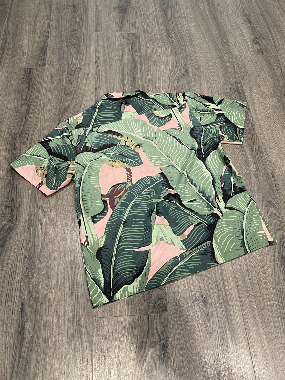 MNML Sliky S/S Button Down Floral Shirt - Green/Pink from mnml.la Size US M / EU 48-50 / 2 - 5 Thumbnail