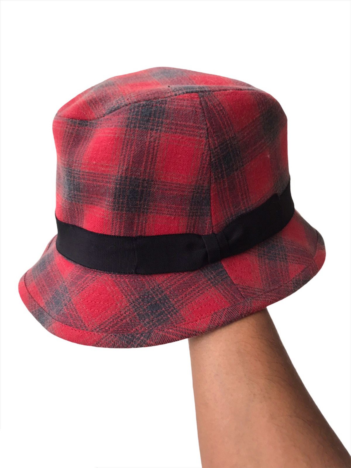 Coeur × Designer × Japanese Brand 💥Coeur Japan Bucket Hat Red Tartan Size ONE SIZE - 3 Thumbnail