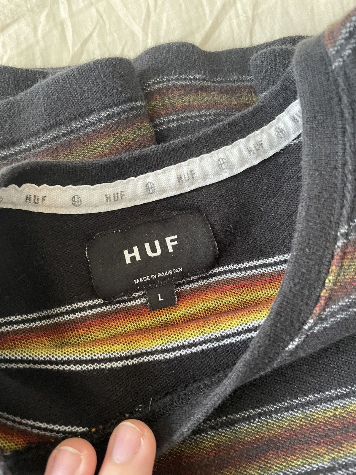 Huf HUF multicolor striped shirt Size US L / EU 52-54 / 3 - 2 Thumbnail