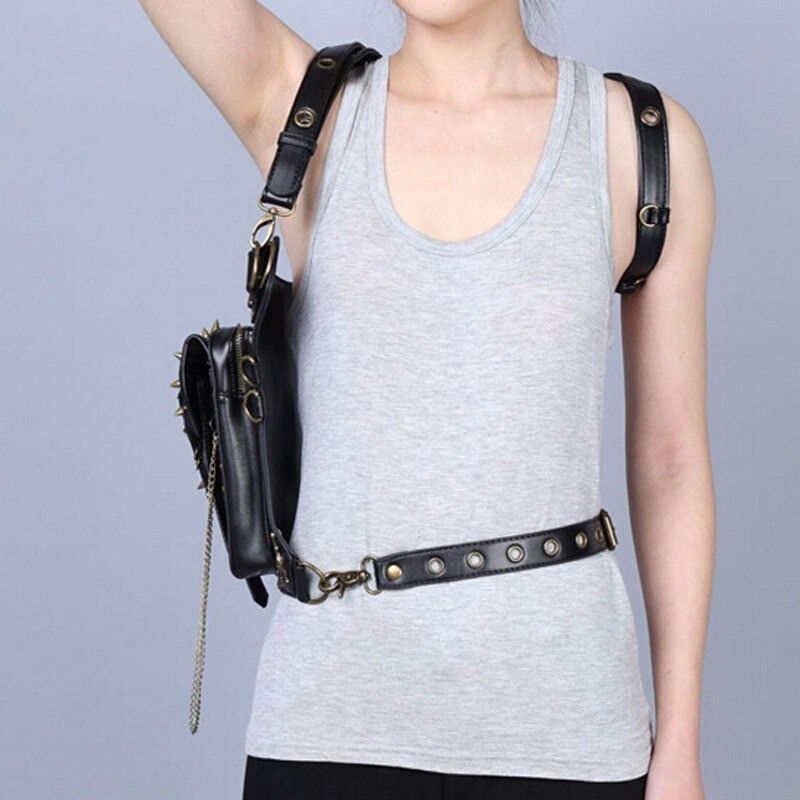 Other Pu Leather Victorian Style Leg Thigh Holster Bag Waist Bag Size ONE SIZE - 7 Thumbnail