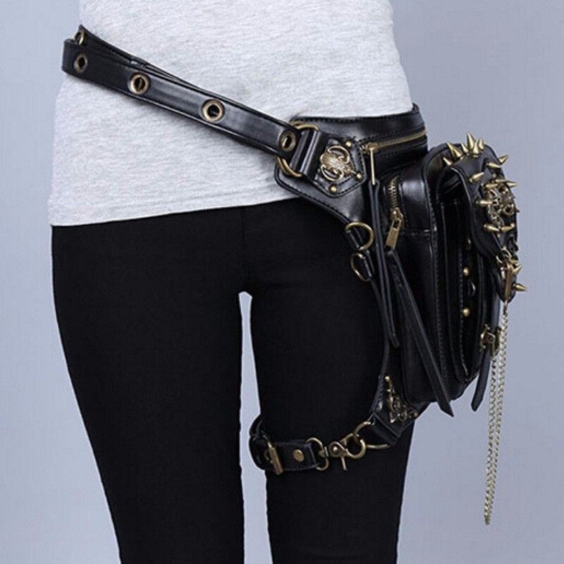 Other Pu Leather Victorian Style Leg Thigh Holster Bag Waist Bag Size ONE SIZE - 3 Thumbnail