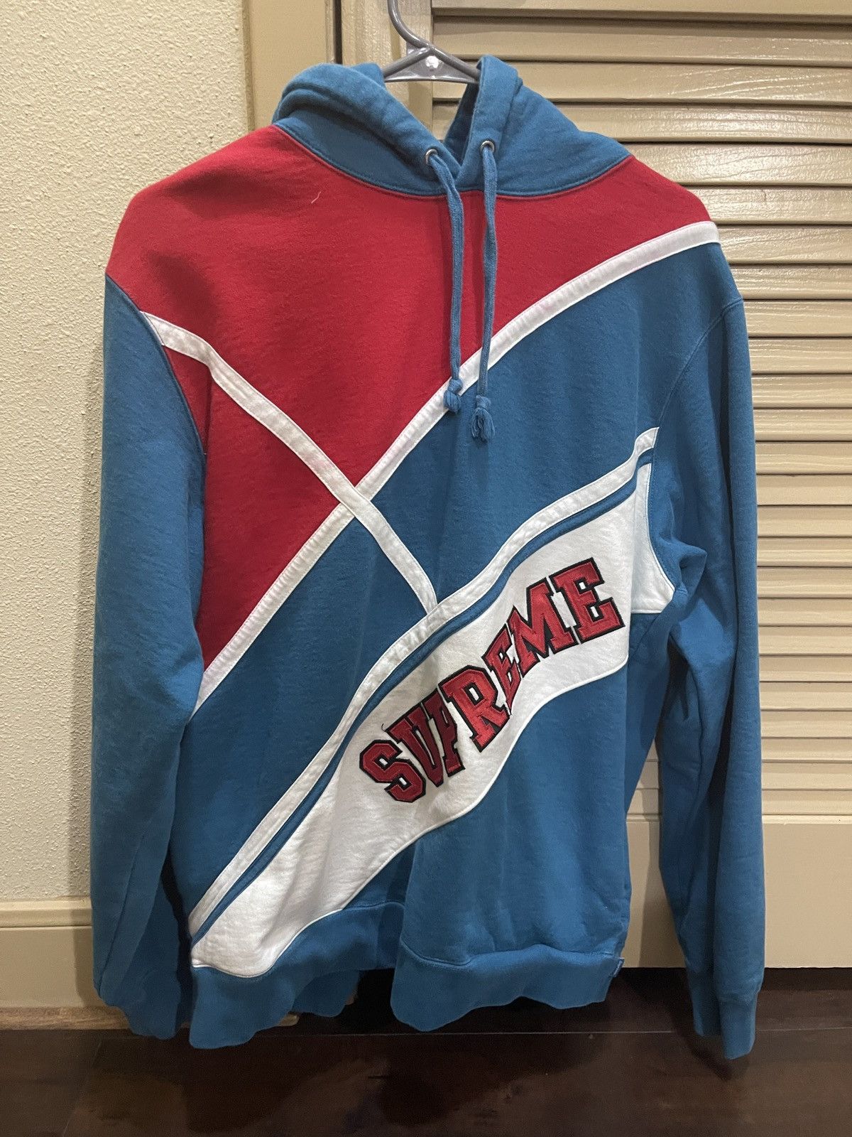 Supreme Supreme Diagonal Hooded Sweatshirt | Grailed