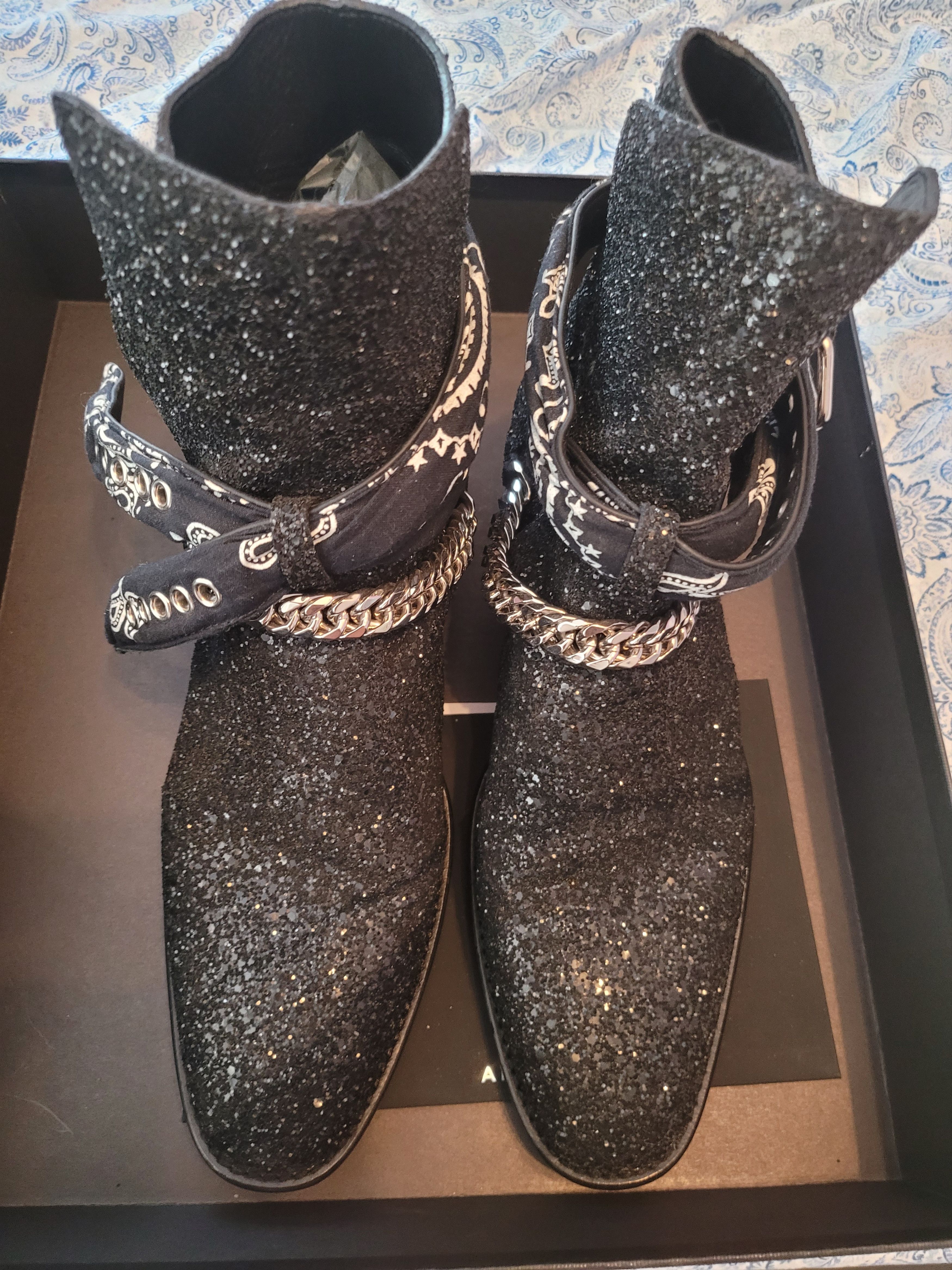 Amiri glitter boots Amiri Glitter Stars Low-Top Sneakers - Bergdorf Goodman main image 4