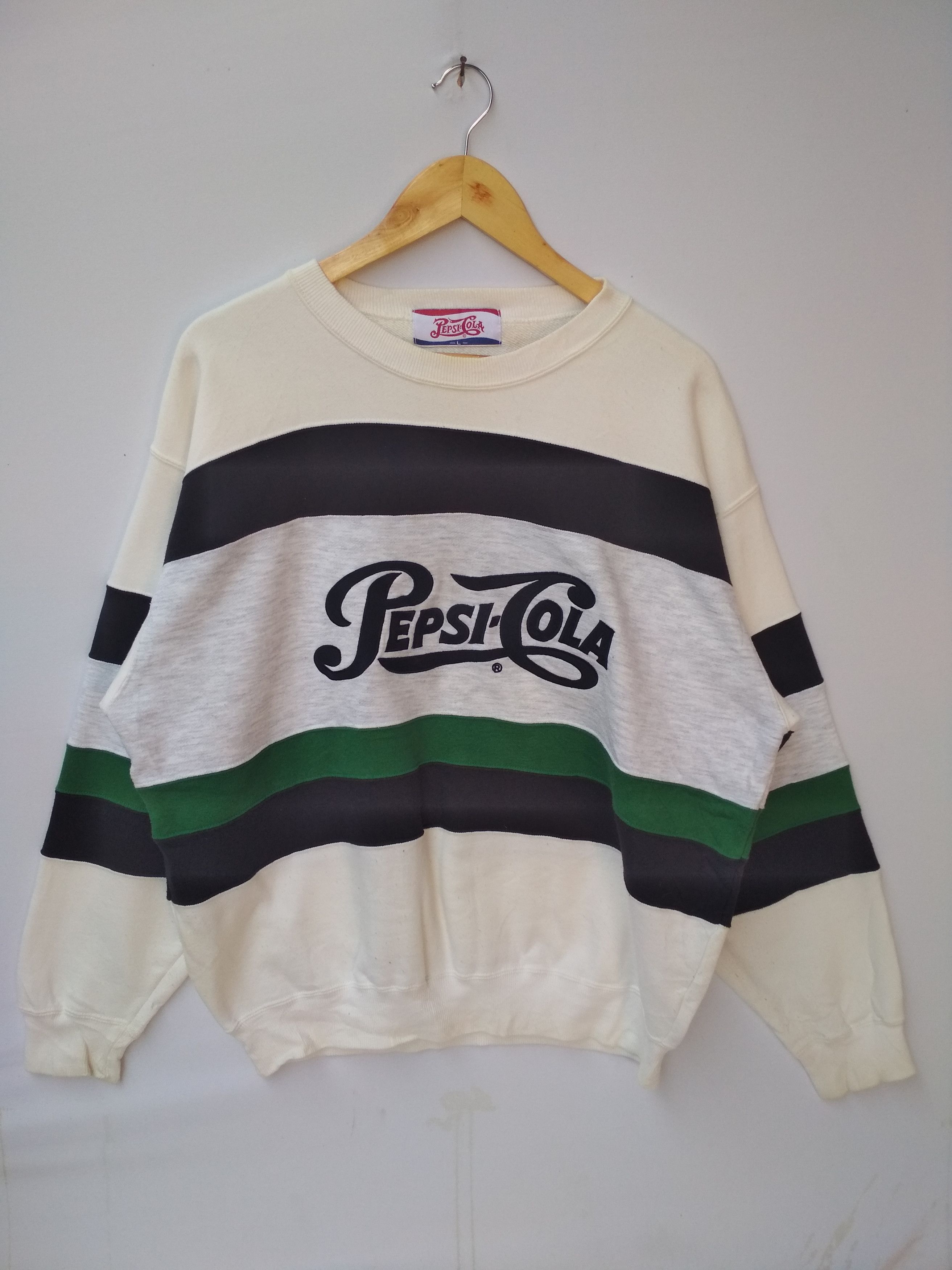 Pepsi PEPSI COLA VINTAGE BIG LOGO FRONT SWEATSHIRT Size US XL / EU 56 / 4 - 1 Thumbnail
