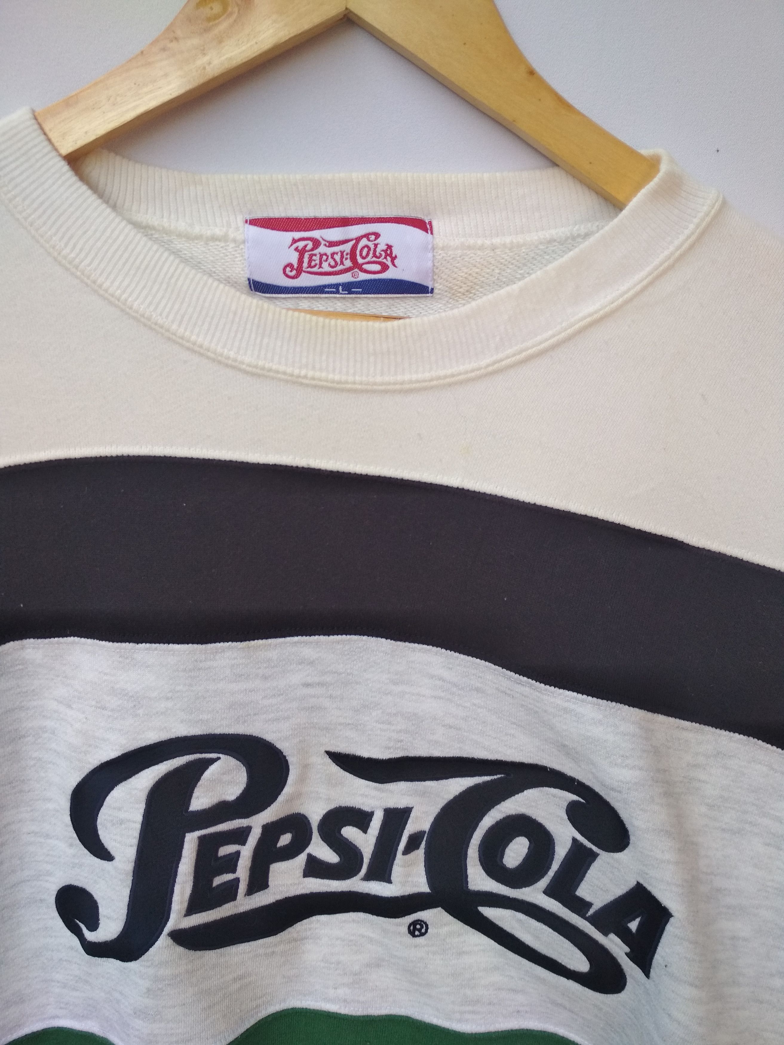 Pepsi PEPSI COLA VINTAGE BIG LOGO FRONT SWEATSHIRT Size US XL / EU 56 / 4 - 2 Thumbnail