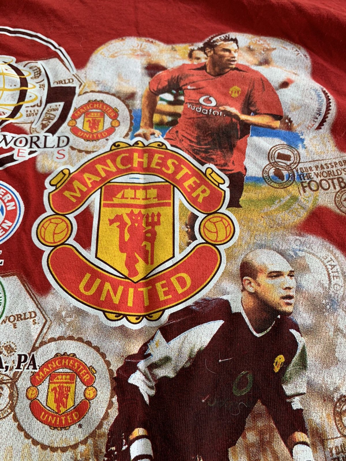 Jerzees Vintage 2004 Manchester United U.S. Tour T-shirt Size US XL / EU 56 / 4 - 4 Thumbnail