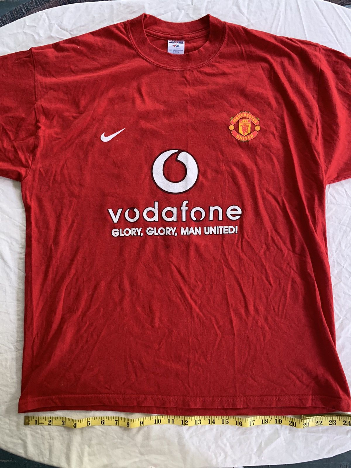 Jerzees Vintage 2004 Manchester United U.S. Tour T-shirt Size US XL / EU 56 / 4 - 2 Thumbnail