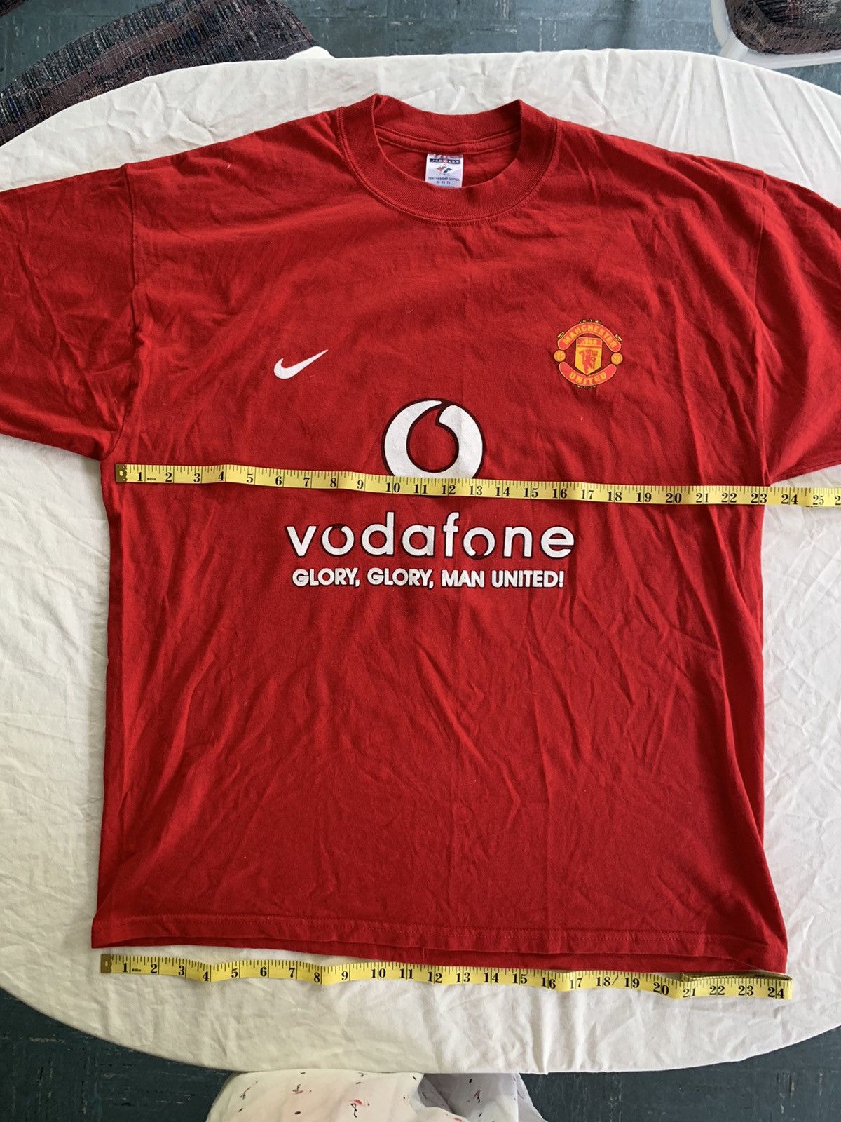 Jerzees Vintage 2004 Manchester United U.S. Tour T-shirt Size US XL / EU 56 / 4 - 10 Thumbnail