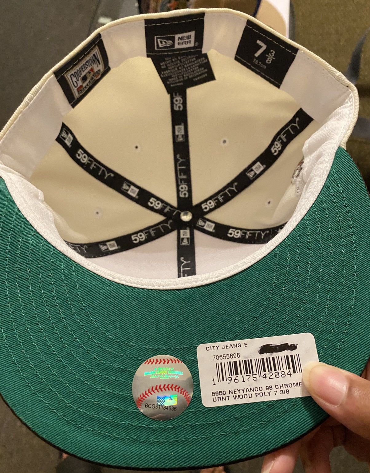 New Era New York Yankees Mocha New Era Fitted 3 /8 Size ONE SIZE - 2 Thumbnail