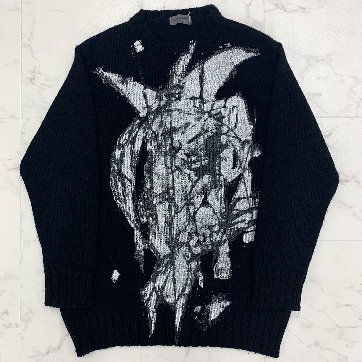 Yohji Yamamoto Pour Homme AW04 2004 Runway Painted Knitwear | Grailed