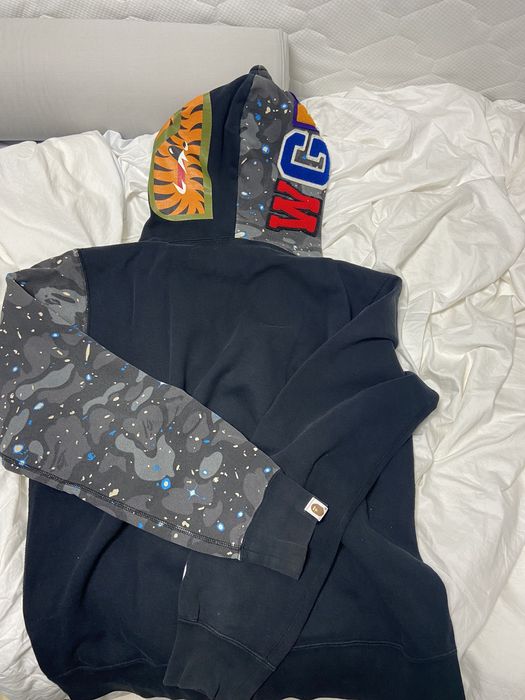 Bape XL Bape Half space camo shark full zip up hoodie Grailed