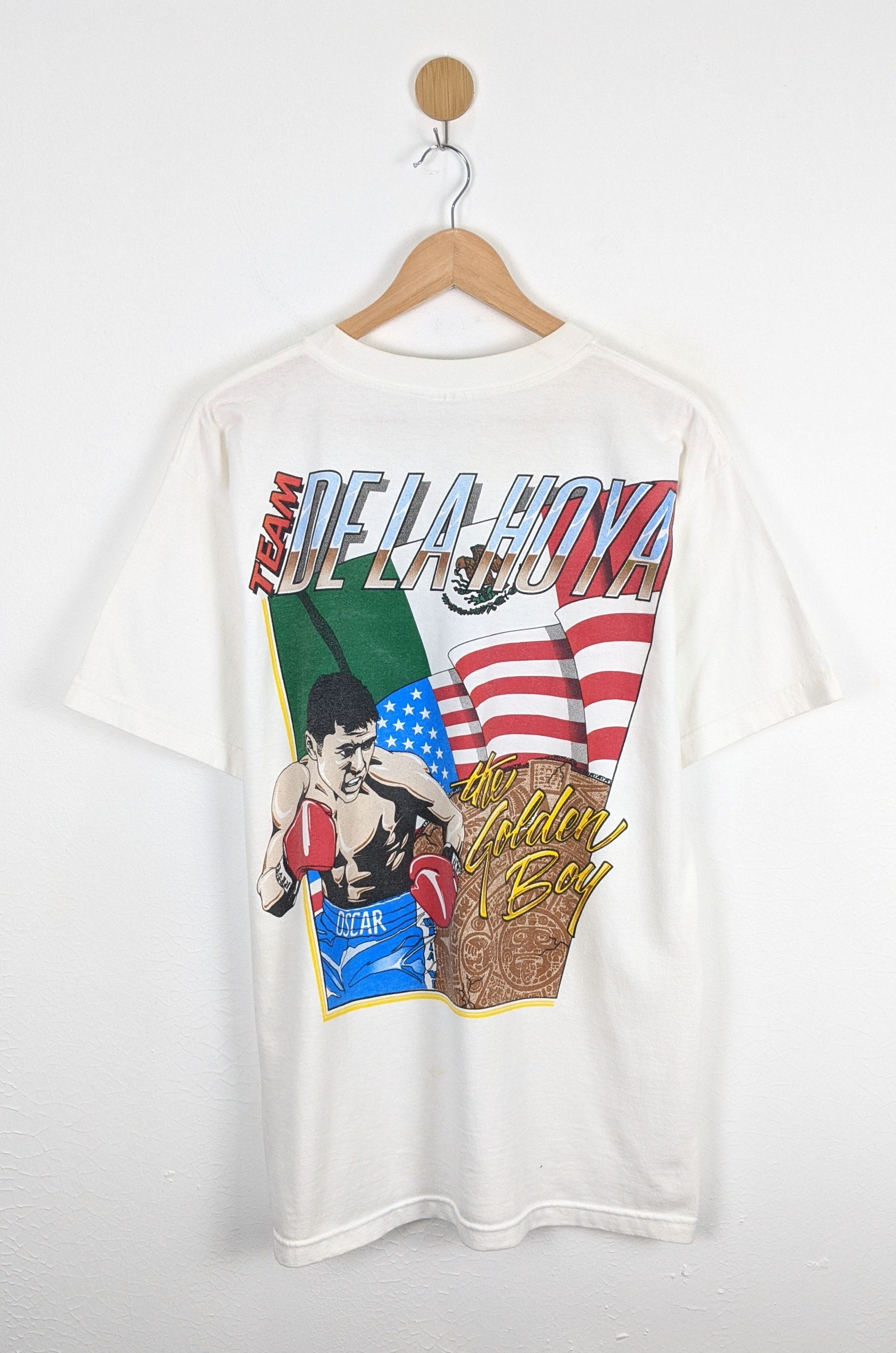 Vintage Vintage Oscar De La Hoya The Golden Boy Boxing 90s shirt Size US L / EU 52-54 / 3 - 1 Thumbnail