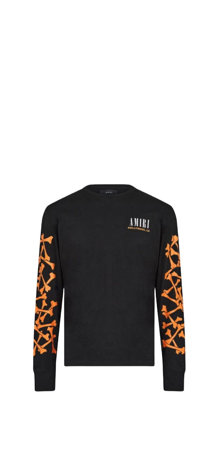 最安値 AMIRI Bones Long Sleeve Tee orange Bones Long-sleeve Tee Black And Orange | The Webster