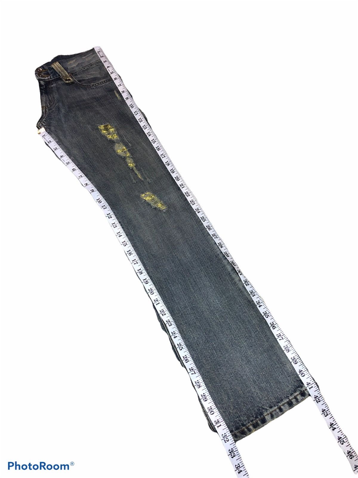 semanticdesign FLARED‼️‼️SEMANTIC DESIGN GOLD THREAD EMBROIDERY DENIM Size US 31 - 11 Thumbnail