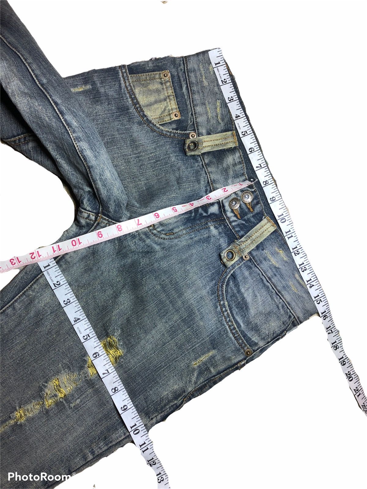 semanticdesign FLARED‼️‼️SEMANTIC DESIGN GOLD THREAD EMBROIDERY DENIM Size US 31 - 9 Thumbnail