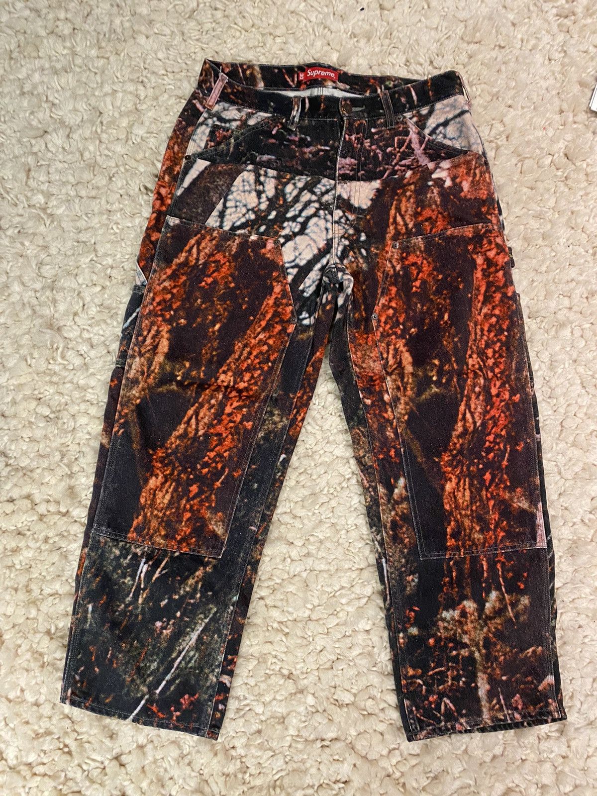 supreme double knee painter pants wood-