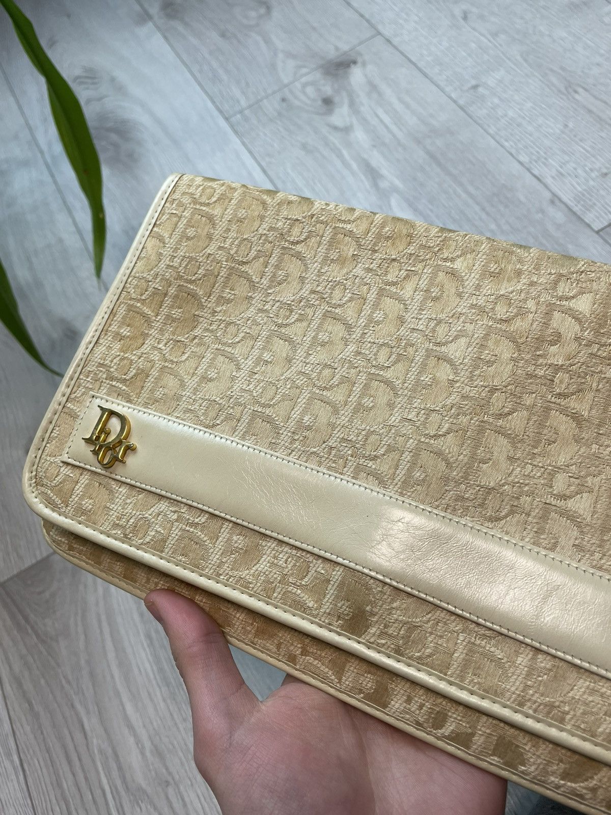 Dior × Vintage 80s Dior Vintage Monogram Clutch Extra Rare Bag Size ONE SIZE - 10 Thumbnail