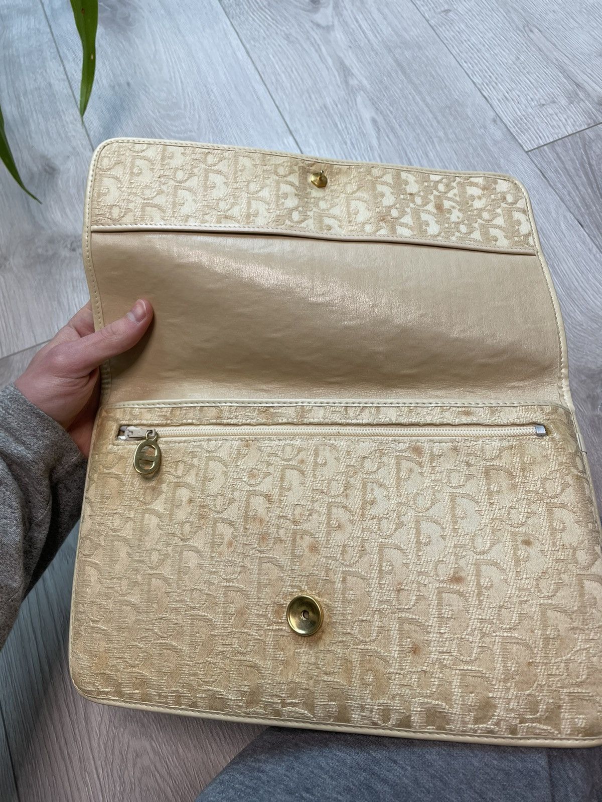 Dior × Vintage 80s Dior Vintage Monogram Clutch Extra Rare Bag Size ONE SIZE - 15 Thumbnail