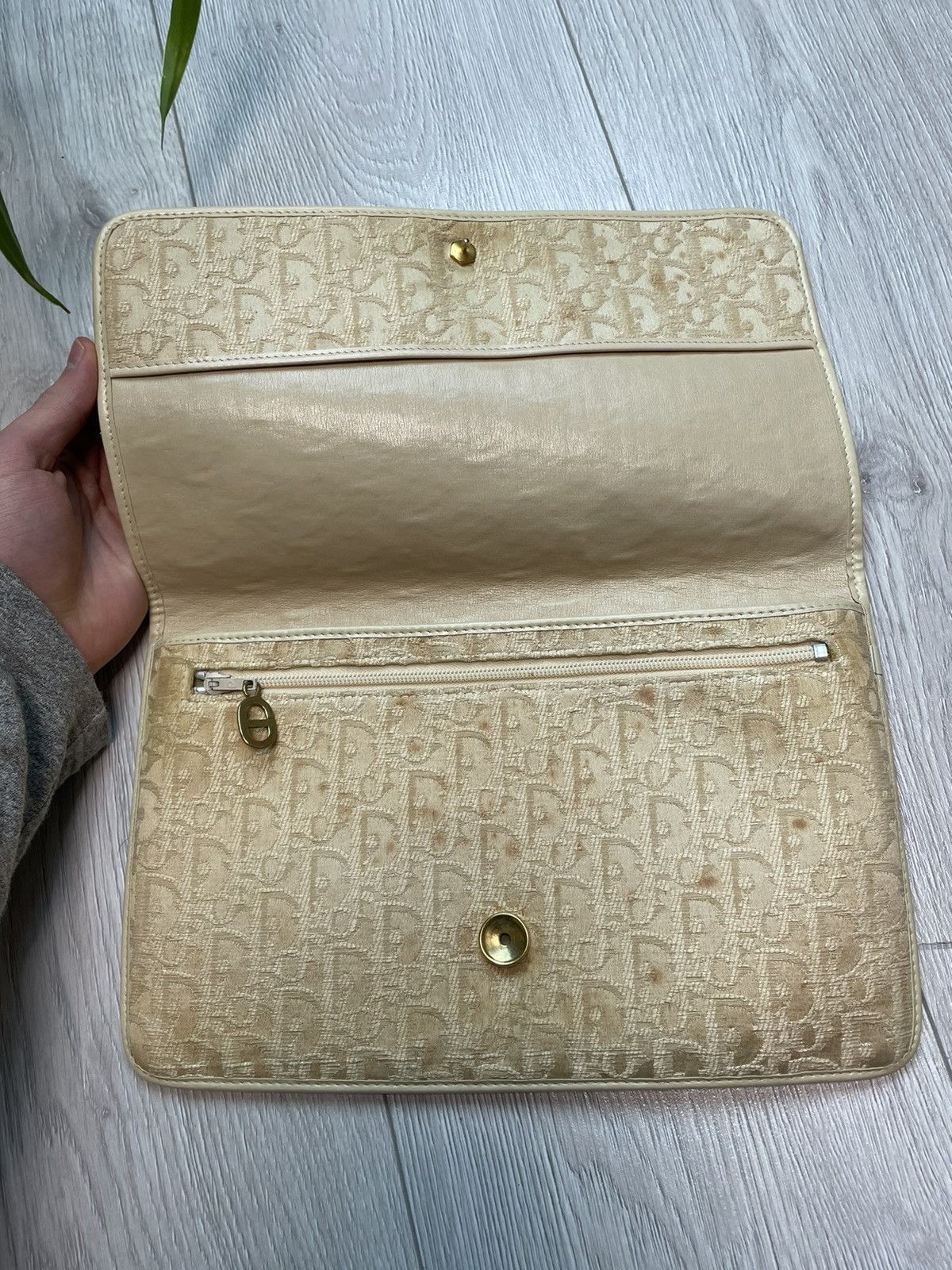 Dior × Vintage 80s Dior Vintage Monogram Clutch Extra Rare Bag Size ONE SIZE - 11 Thumbnail