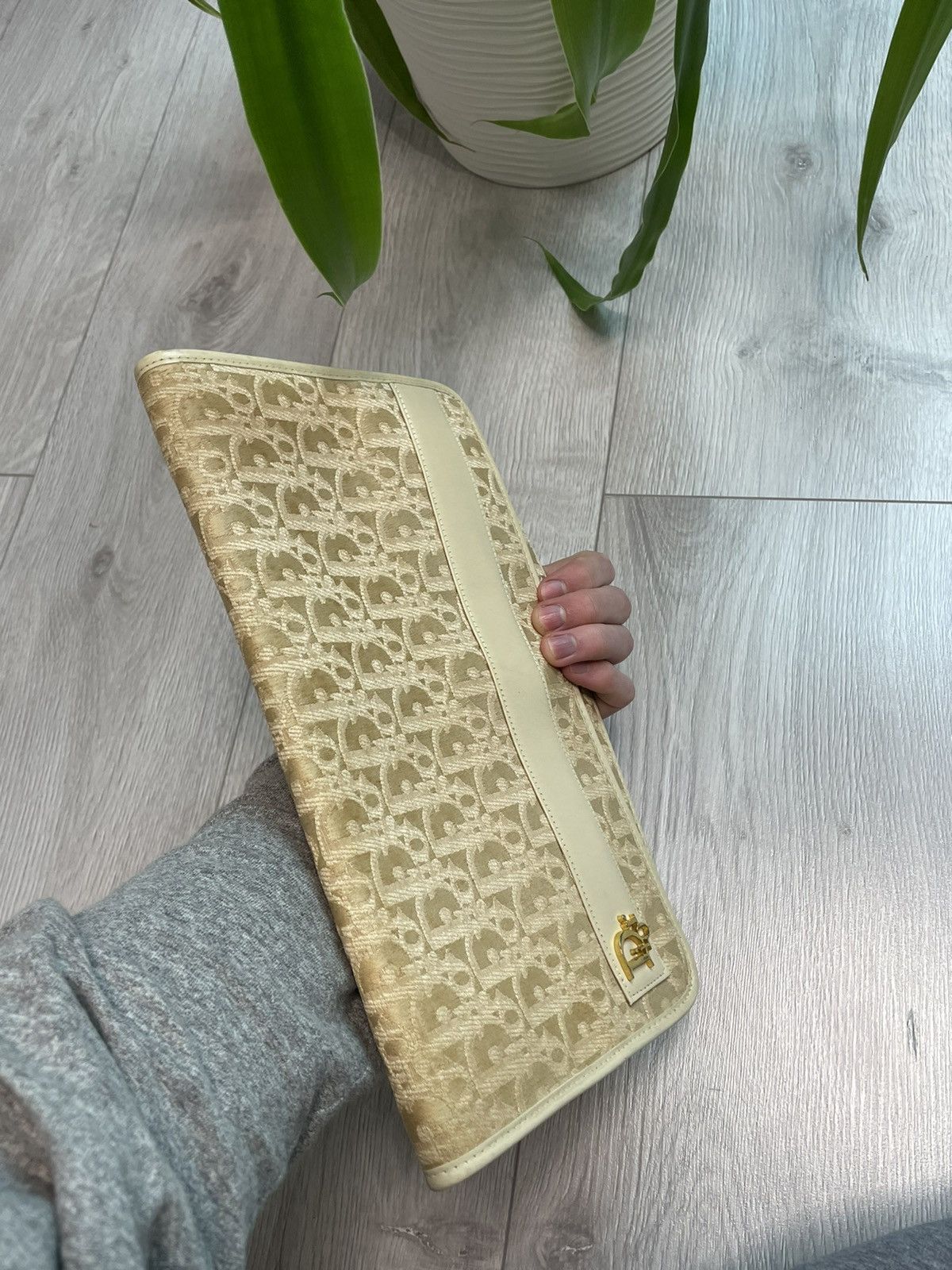 Dior × Vintage 80s Dior Vintage Monogram Clutch Extra Rare Bag Size ONE SIZE - 5 Thumbnail