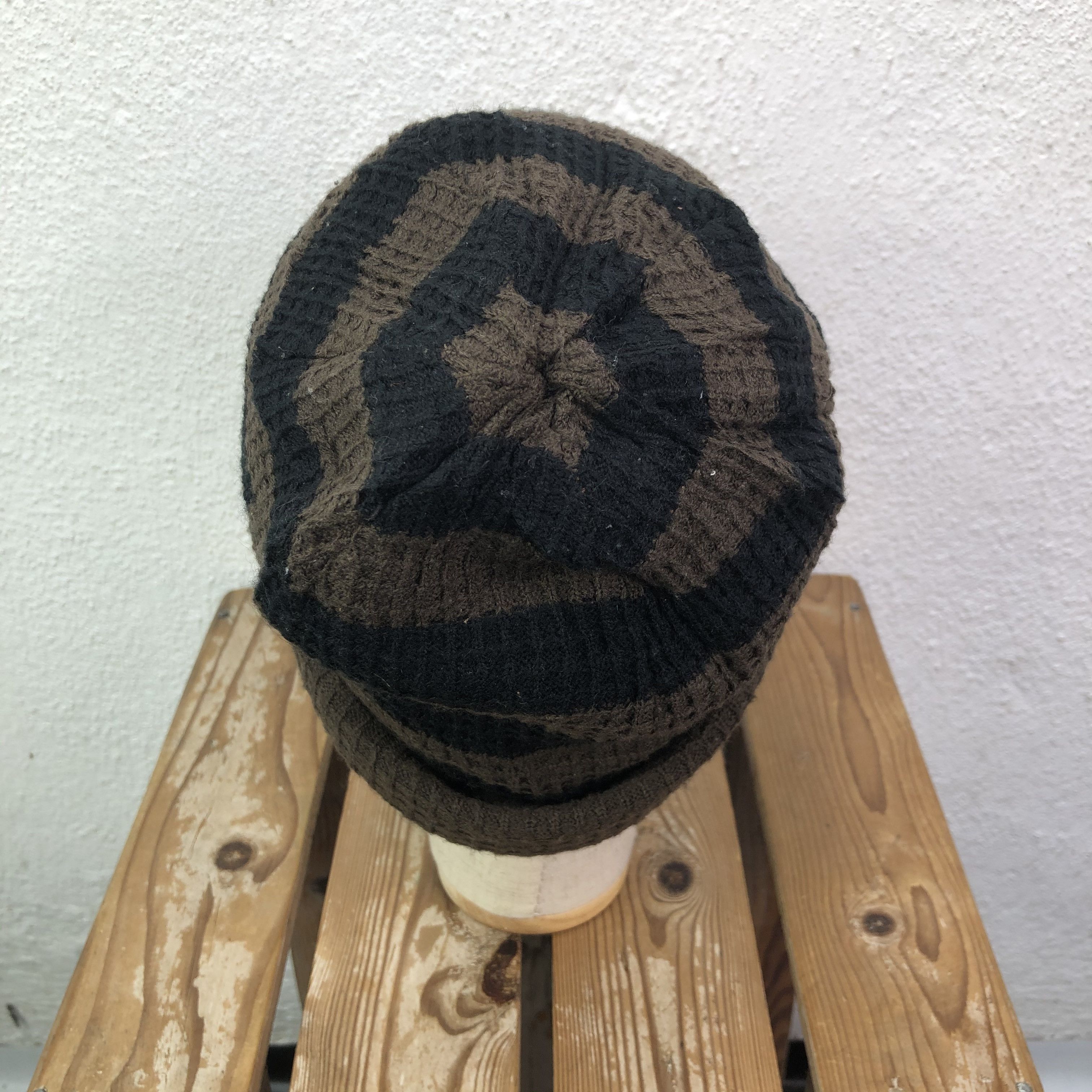 Japanese Brand Japanese Border Striped Beanie Hat Size ONE SIZE - 3 Thumbnail