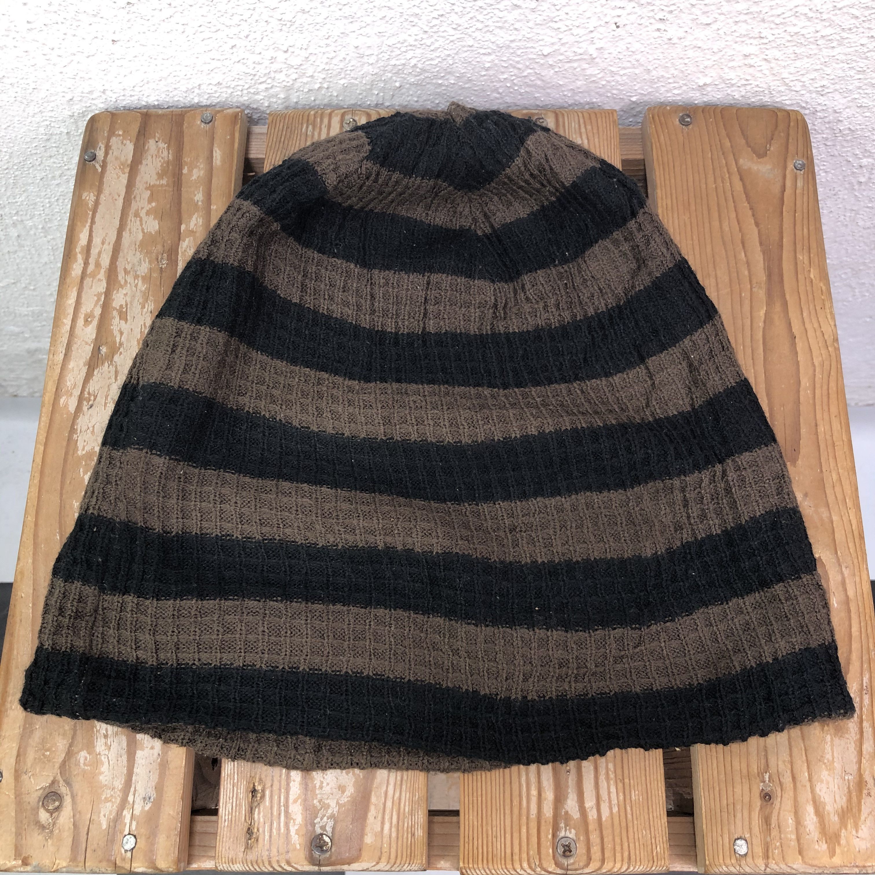Japanese Brand Japanese Border Striped Beanie Hat Size ONE SIZE - 4 Thumbnail