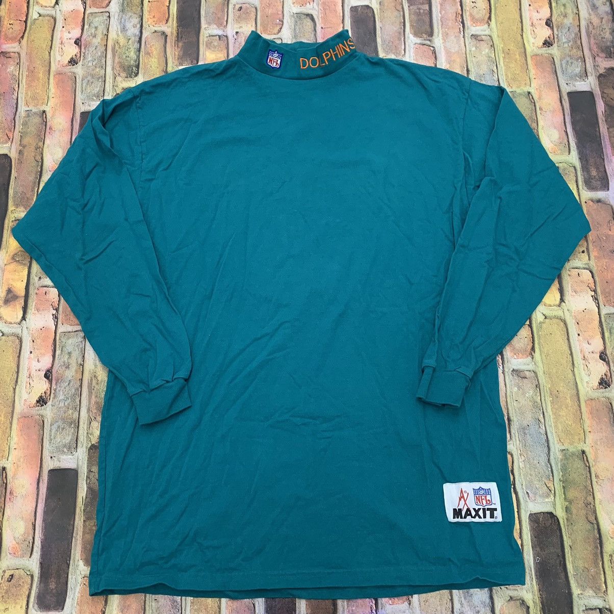 NFL × Vintage Vintage Miami Dolphins turtleneck shirt Size US L / EU 52-54 / 3 - 1 Thumbnail
