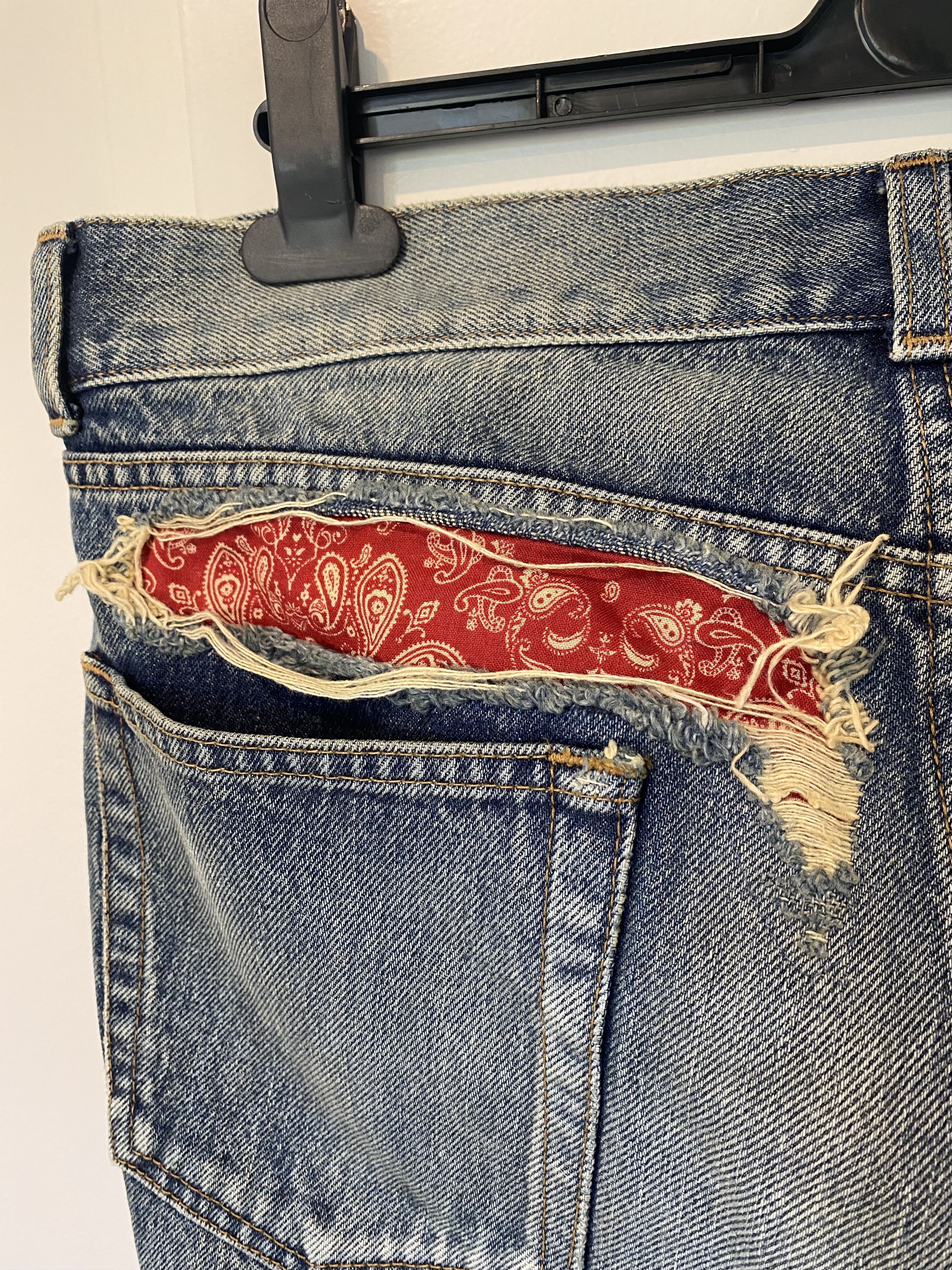 Saint Laurent Paris Saint Laurent Bandana Slim Fit Jeans - Size 33 Size US 33 - 4 Thumbnail