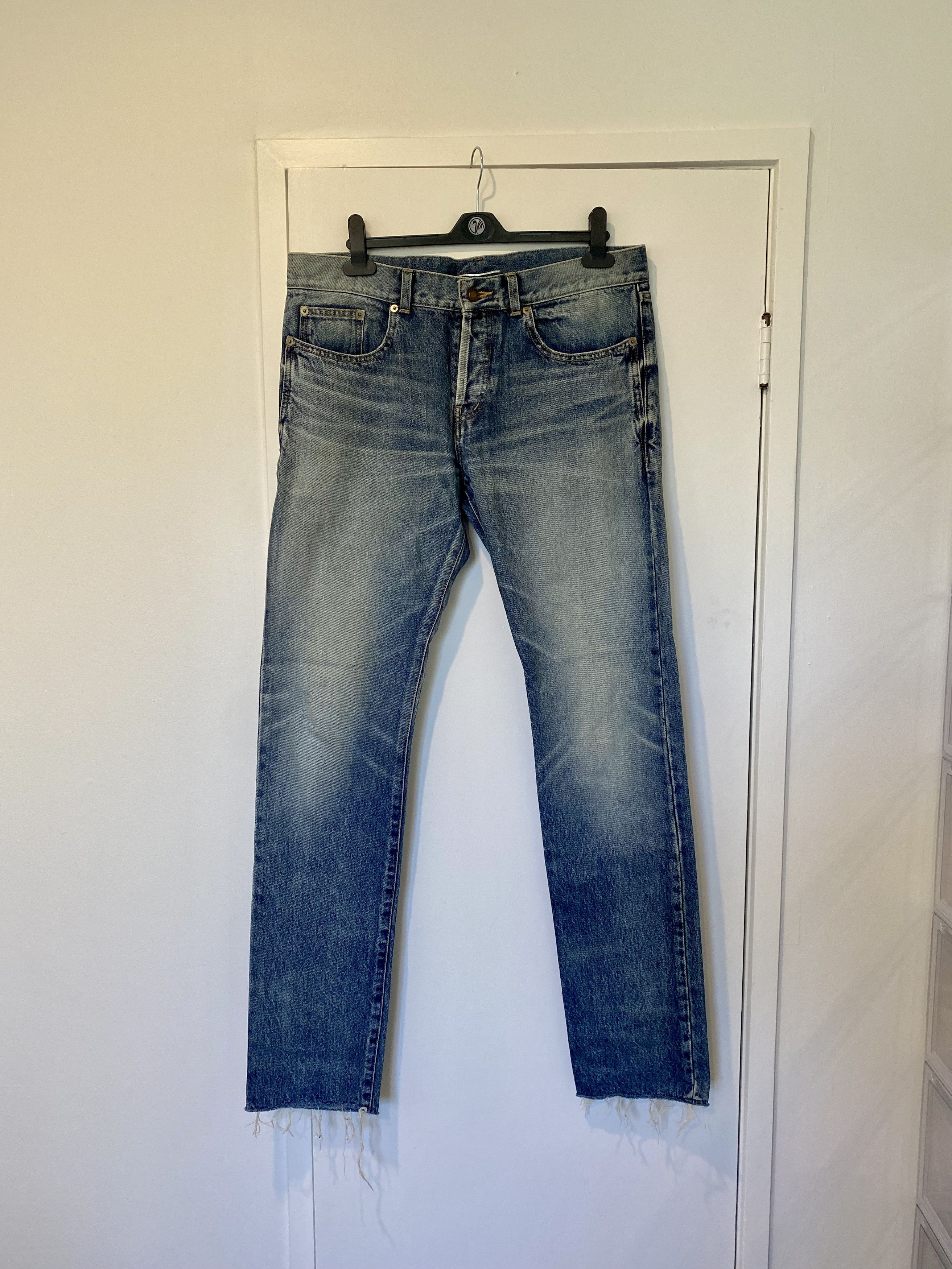 Saint Laurent Paris Saint Laurent Bandana Slim Fit Jeans - Size 33 Size US 33 - 2 Thumbnail
