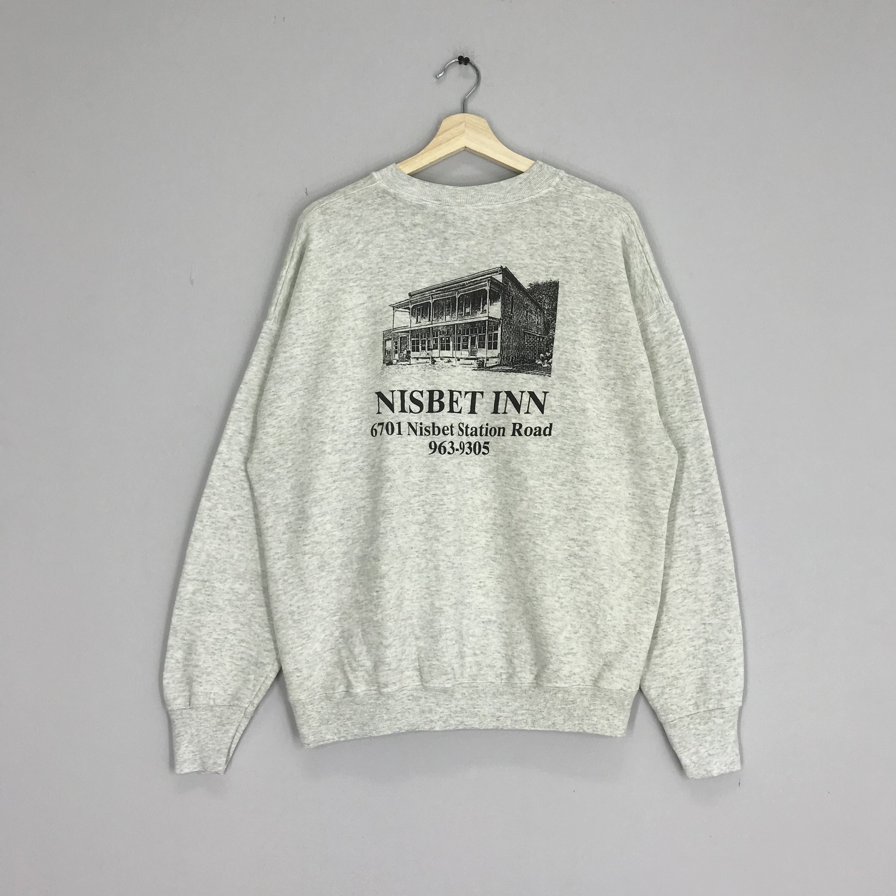 Vintage Vintage 90s Nisbet Station Road Graphic Sweatshirt Size US XL / EU 56 / 4 - 1 Thumbnail