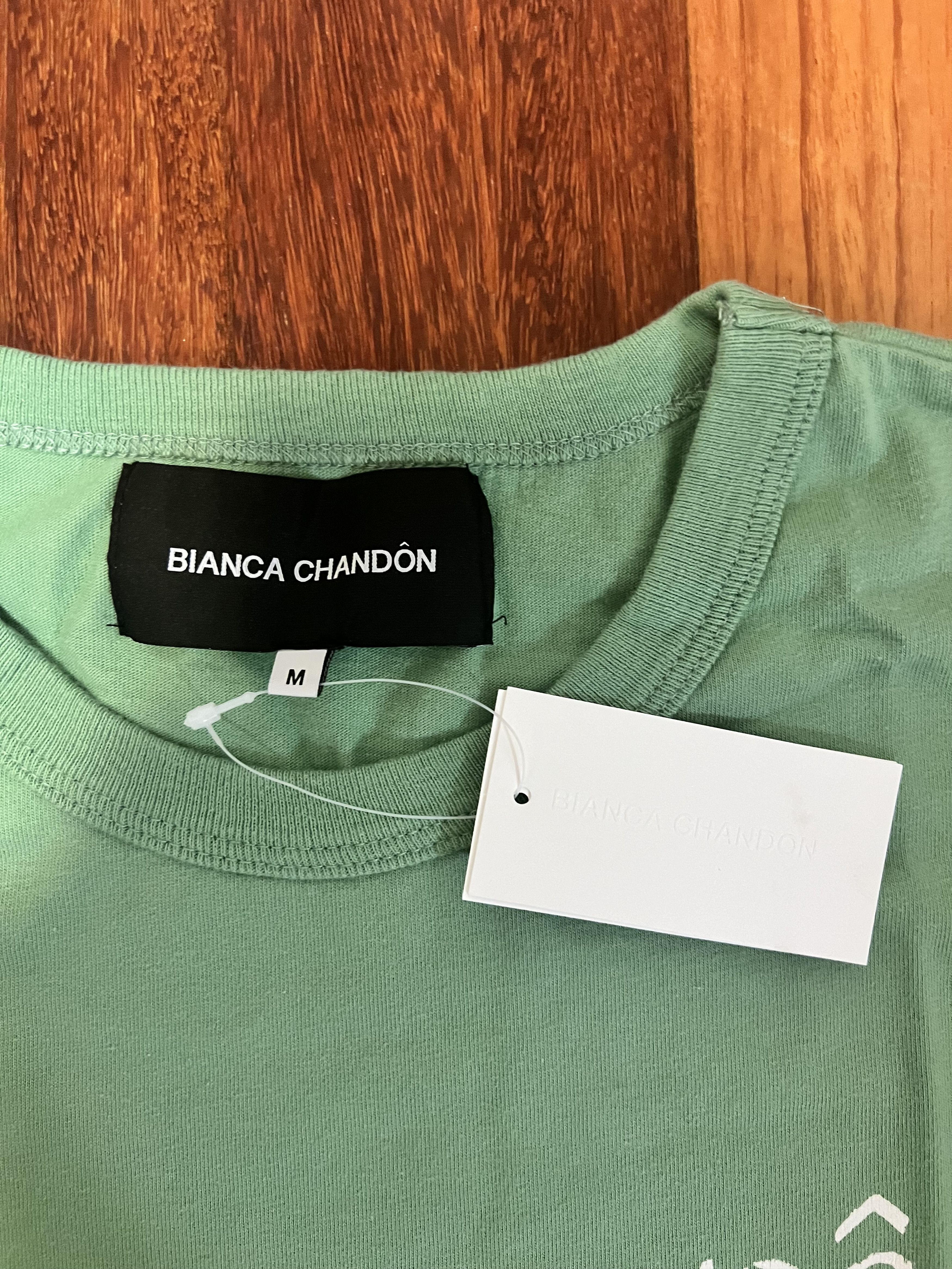 BIANCA CHANDON 💚 Bianca Chandon Green Logo Handwritten Tee Medium NEW Size US M / EU 48-50 / 2 - 4 Thumbnail
