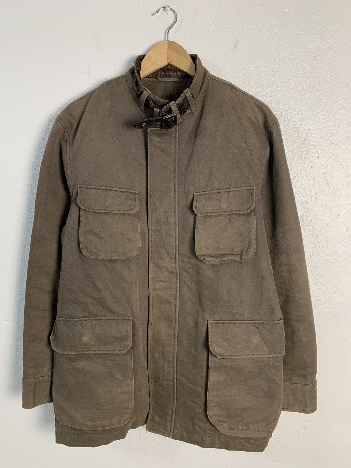 image of Paul Stuart Multipocket Jacket in Green Brown, Men's (Size Large)