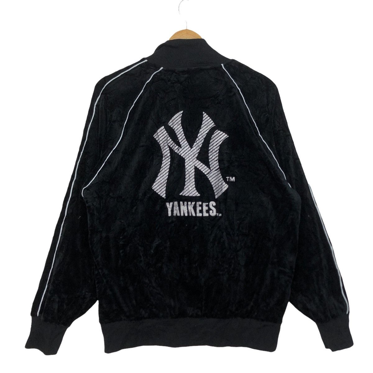 Vtg MLB New York Yankees Zip Up Sweater Big Logo