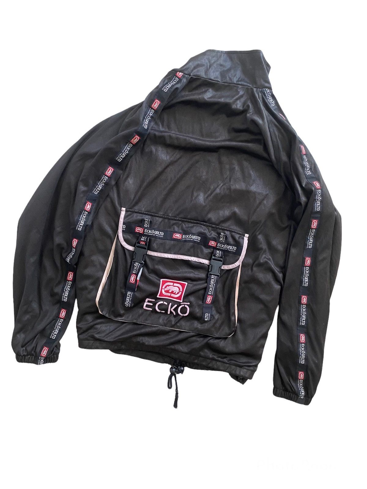 Ecko Unltd. × Seditionaries × Vintage Vintage Jacket ECKO pocket Bags striped logo nice designer Size US L / EU 52-54 / 3 - 2 Thumbnail