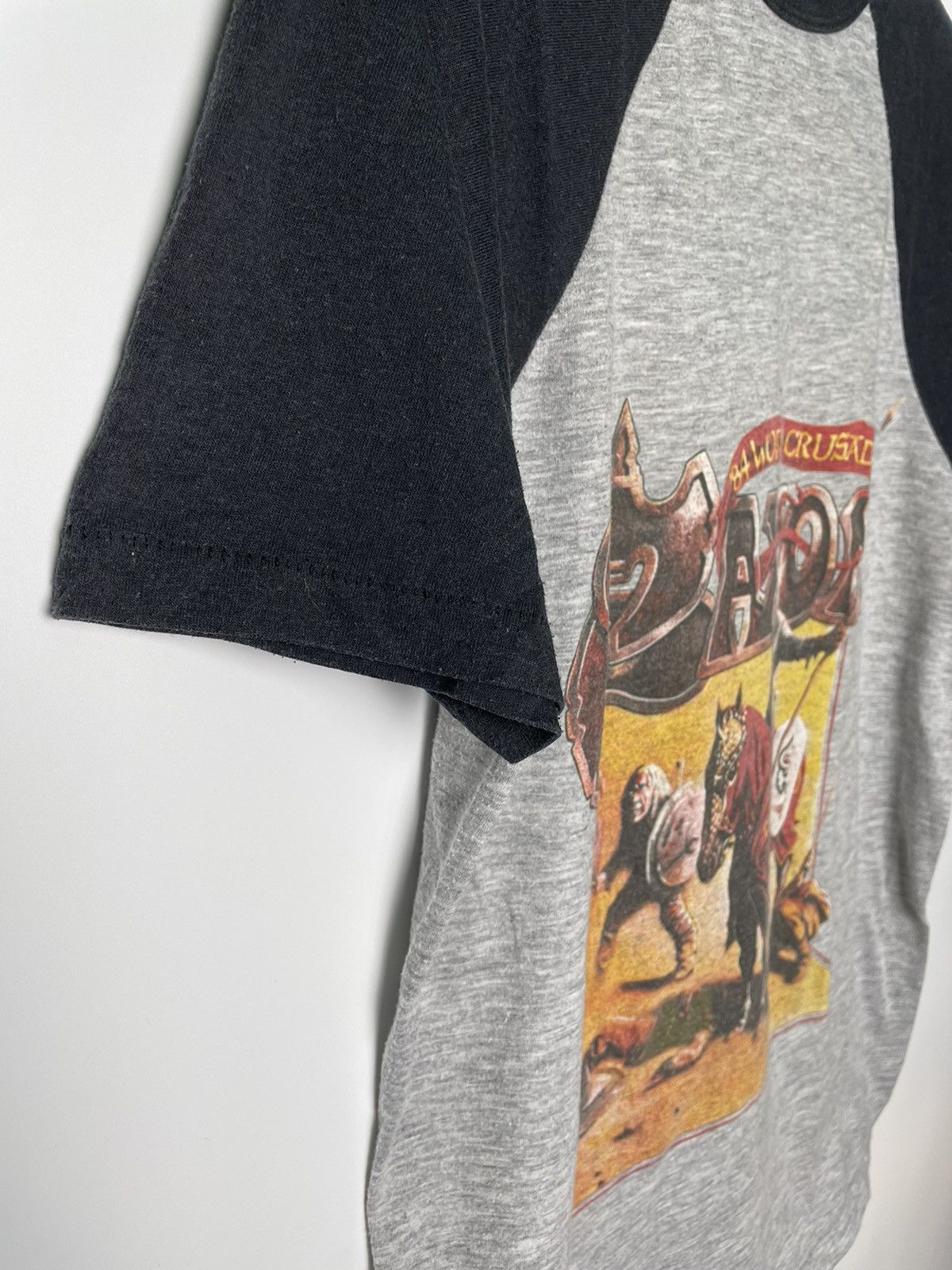Vintage Vintage 1984 Saxon Crusader Tour Band Shirt Raglan Chopped L Size US L / EU 52-54 / 3 - 4 Thumbnail