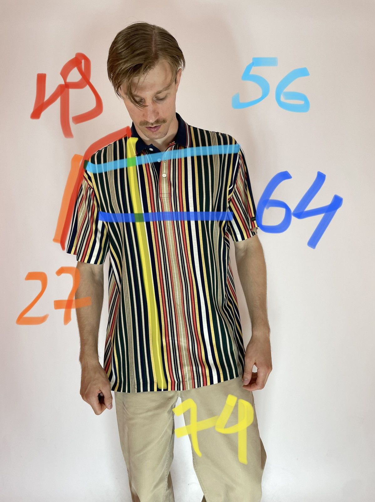 Other Lyle & Scott Vintage multicolour stripes Polo made in USA Size US XL / EU 56 / 4 - 13 Thumbnail