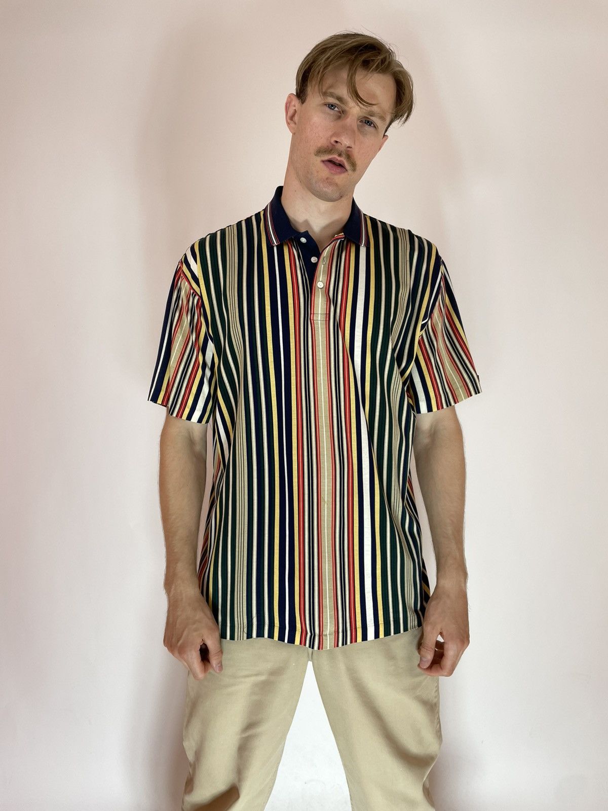 Other Lyle & Scott Vintage multicolour stripes Polo made in USA Size US XL / EU 56 / 4 - 4 Thumbnail