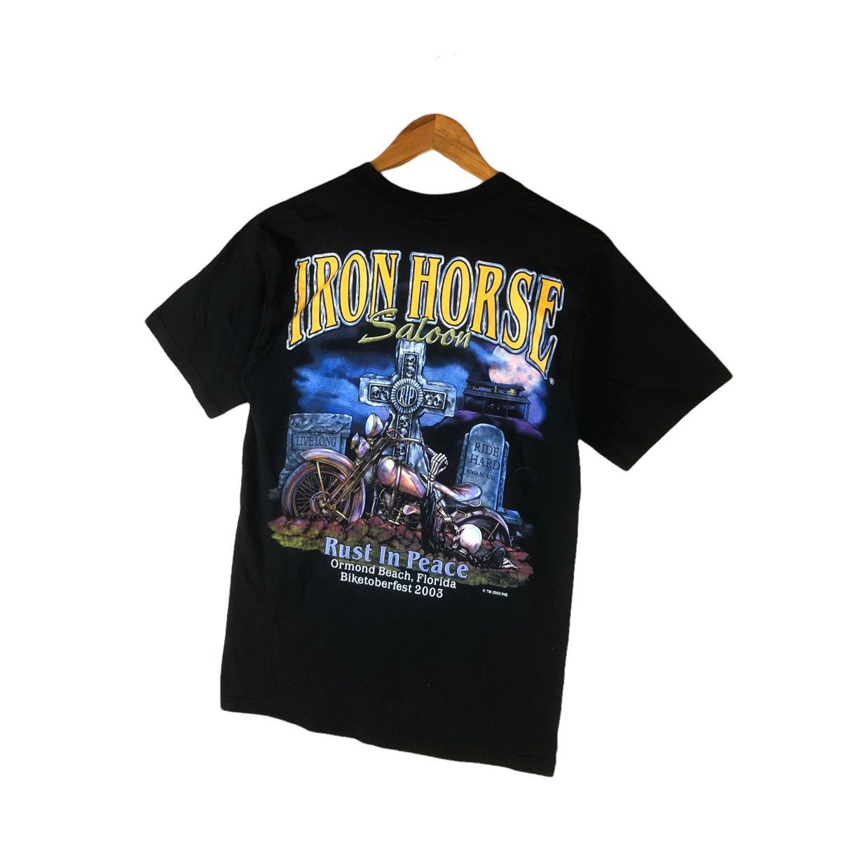 Vintage Vintage IRON HORSE Saloon Rust In Peace Tshirt Size US S / EU 44-46 / 1 - 7 Thumbnail