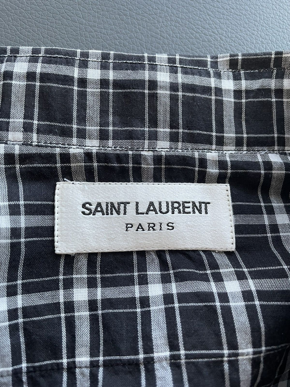 Hedi Slimane × Saint Laurent Paris × Yves Saint Laurent Brand NEW Limited Edition Sold Out S01 Check Chemise Shirt Size US S / EU 44-46 / 1 - 4 Thumbnail