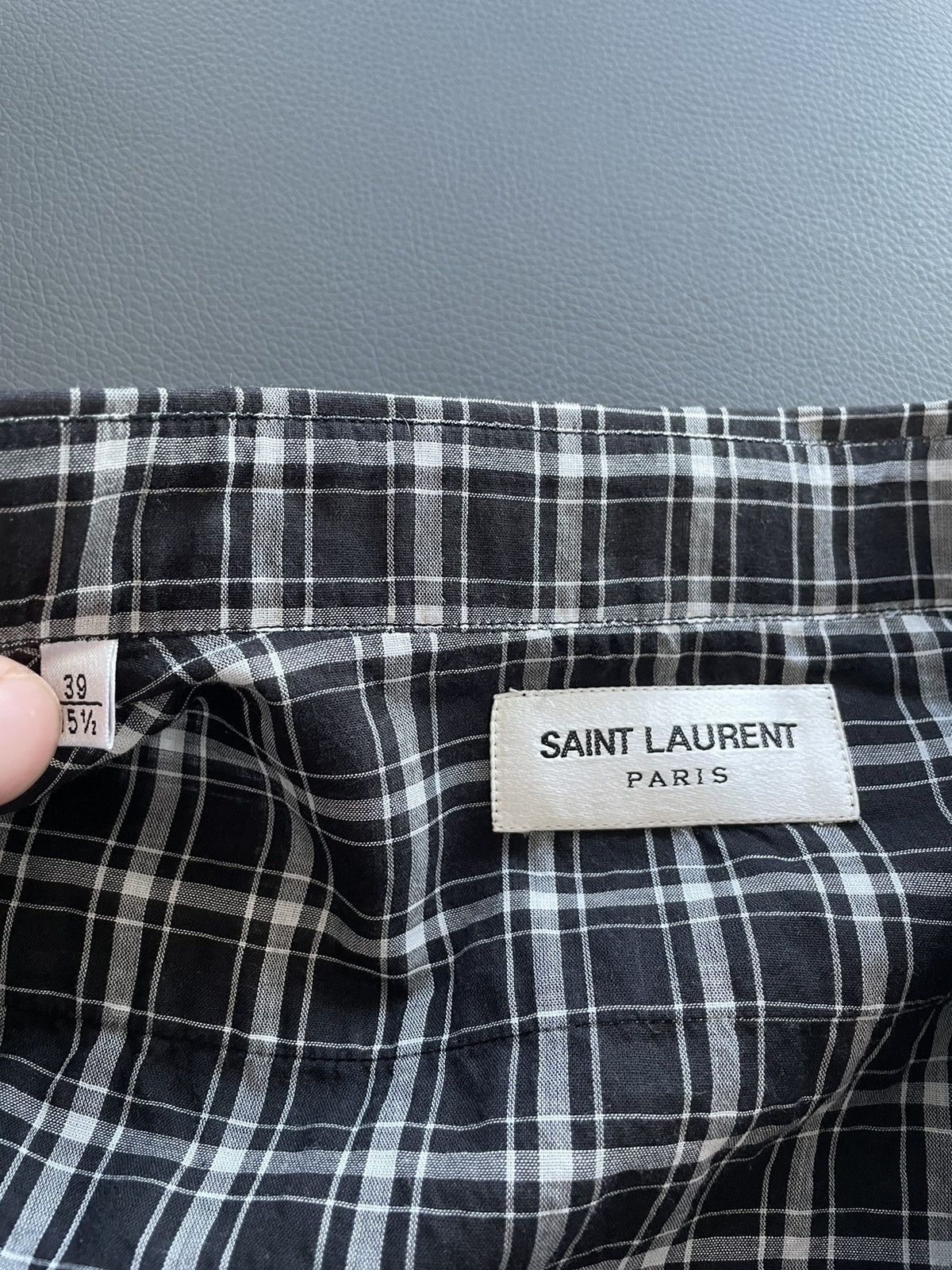 Hedi Slimane × Saint Laurent Paris × Yves Saint Laurent Brand NEW Limited Edition Sold Out S01 Check Chemise Shirt Size US S / EU 44-46 / 1 - 11 Thumbnail