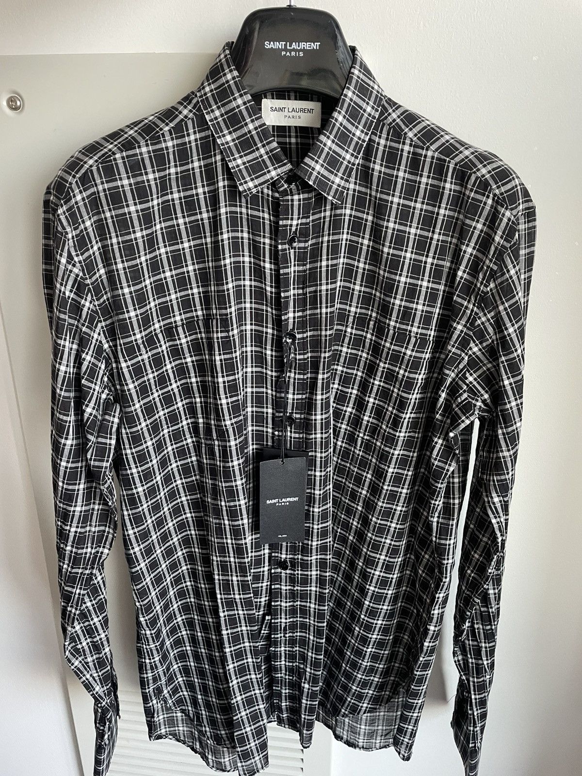 Hedi Slimane × Saint Laurent Paris × Yves Saint Laurent Brand NEW Limited Edition Sold Out S01 Check Chemise Shirt Size US S / EU 44-46 / 1 - 15 Thumbnail