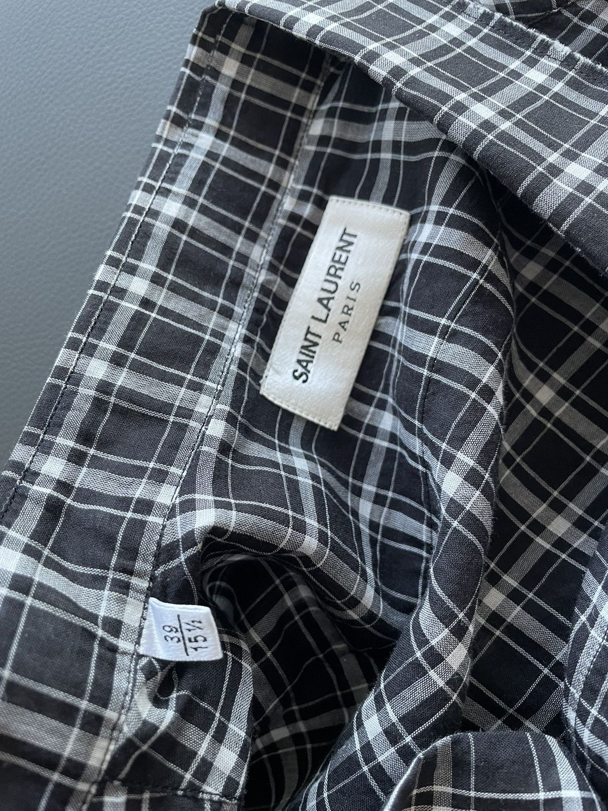 Hedi Slimane × Saint Laurent Paris × Yves Saint Laurent Brand NEW Limited Edition Sold Out S01 Check Chemise Shirt Size US S / EU 44-46 / 1 - 5 Thumbnail