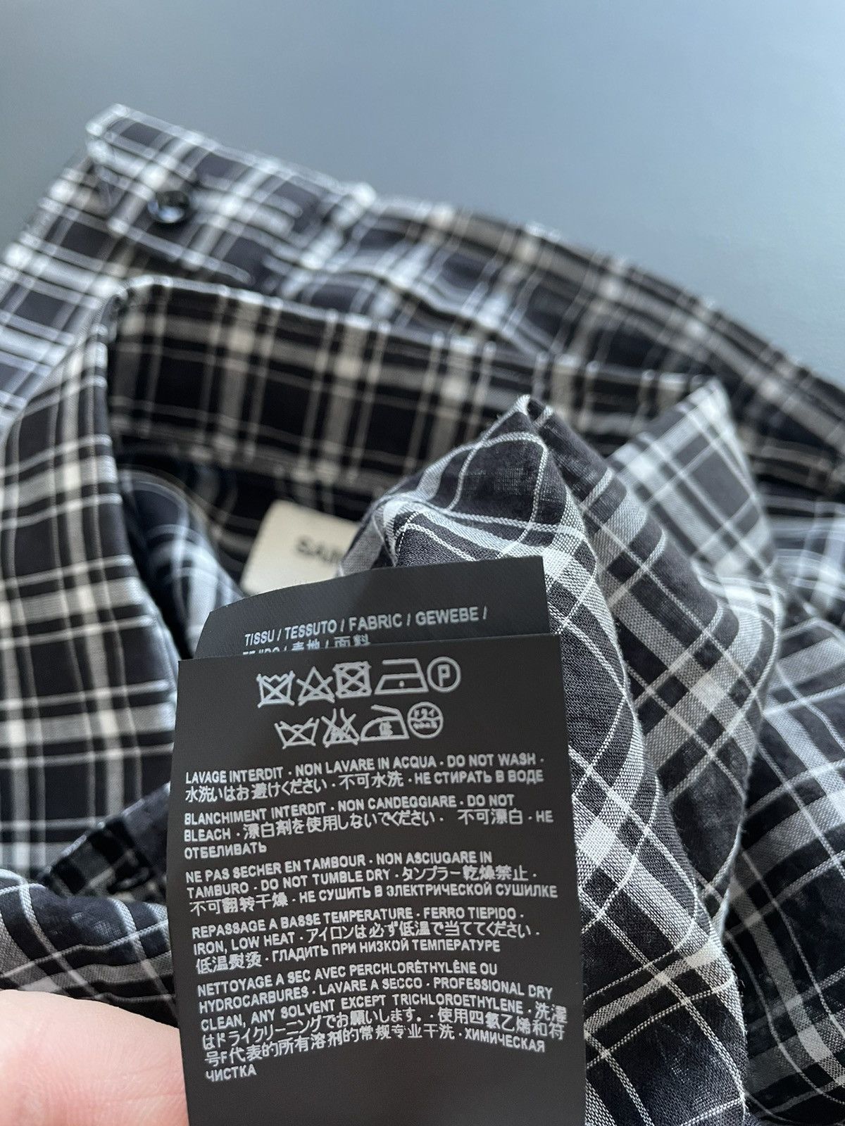 Hedi Slimane × Saint Laurent Paris × Yves Saint Laurent Brand NEW Limited Edition Sold Out S01 Check Chemise Shirt Size US S / EU 44-46 / 1 - 10 Thumbnail