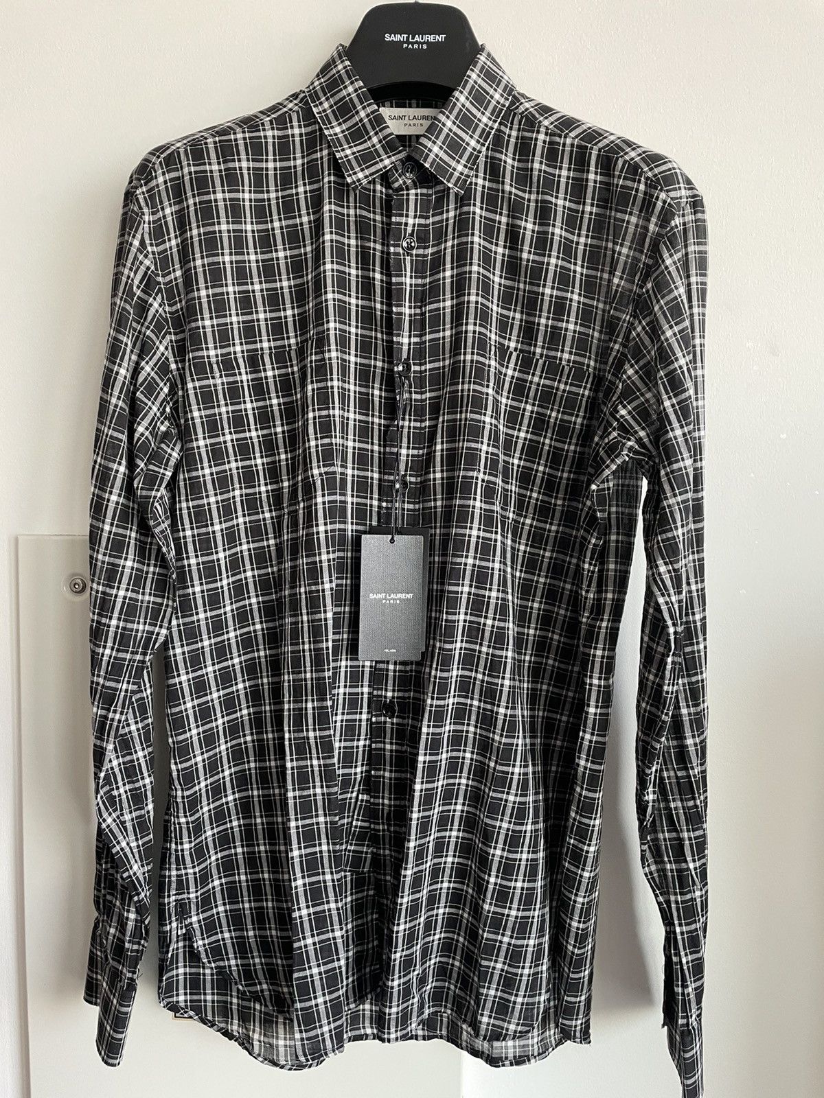 Hedi Slimane × Saint Laurent Paris × Yves Saint Laurent Brand NEW Limited Edition Sold Out S01 Check Chemise Shirt Size US S / EU 44-46 / 1 - 2 Thumbnail