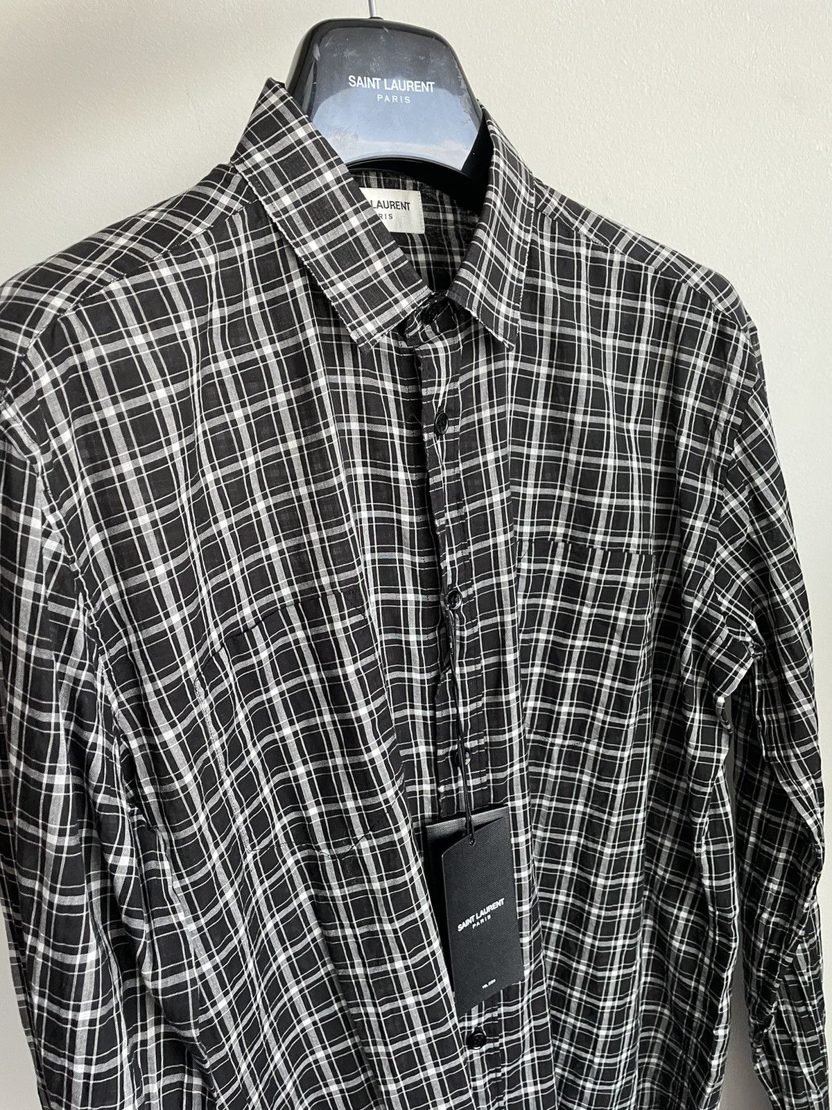Hedi Slimane × Saint Laurent Paris × Yves Saint Laurent Brand NEW Limited Edition Sold Out S01 Check Chemise Shirt Size US S / EU 44-46 / 1 - 13 Thumbnail