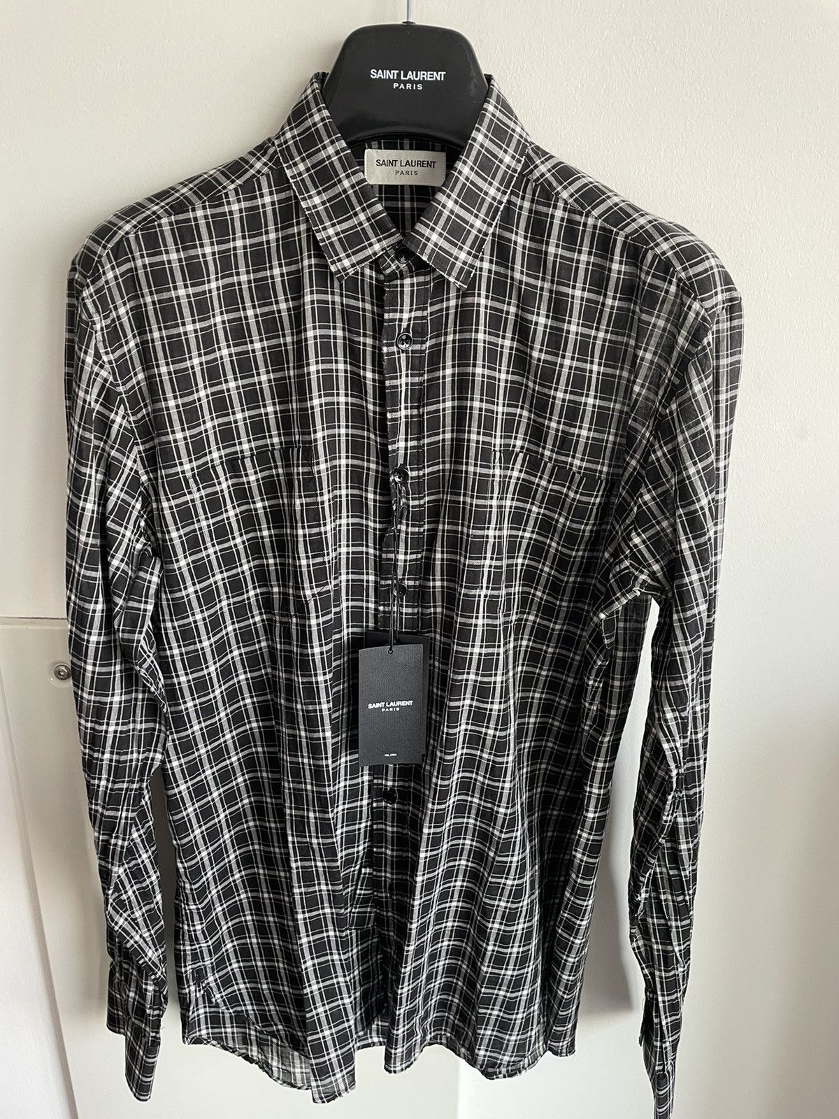 Hedi Slimane × Saint Laurent Paris × Yves Saint Laurent Brand NEW Limited Edition Sold Out S01 Check Chemise Shirt Size US S / EU 44-46 / 1 - 12 Thumbnail